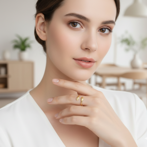 the infinite embrace | adjustable open hug ring